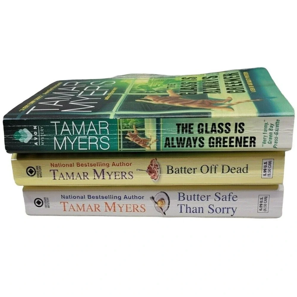 Tamar Myers Mystery Book Lot 3 Paperback Pennsylvania Dutch Den of Antiquity